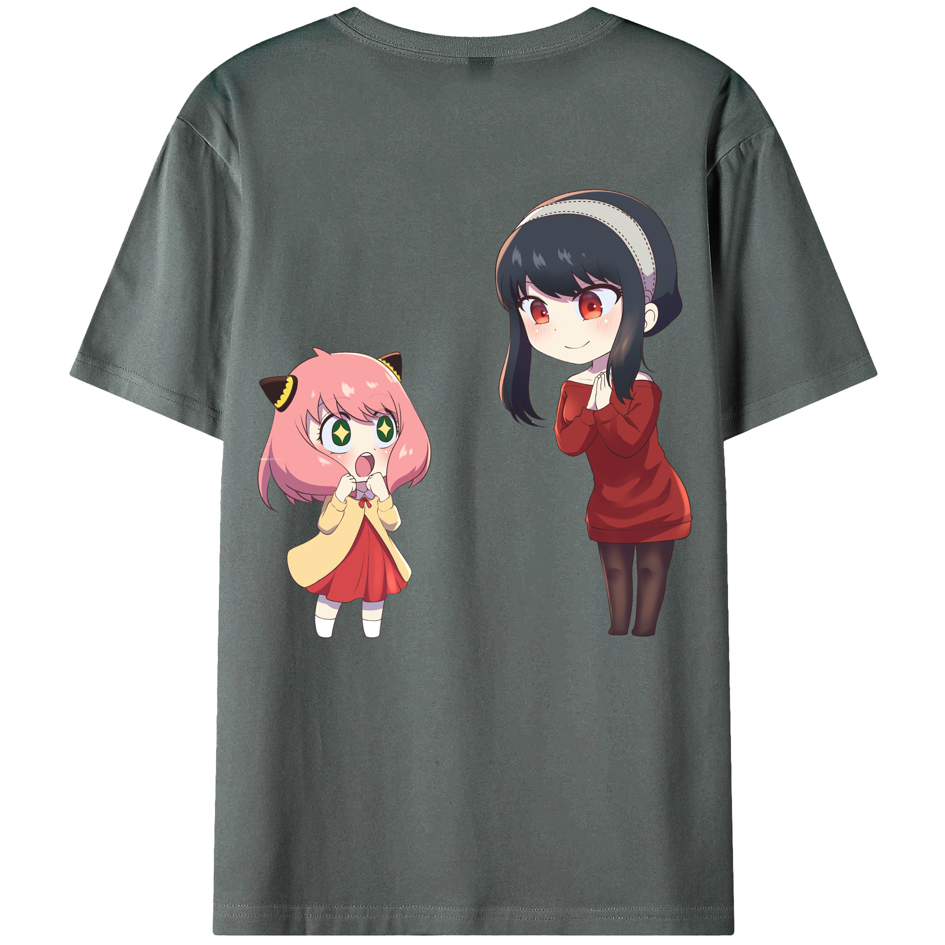 （画像用） SPY×FAMILY间谍家家酒 綿100％ メンズ半袖Tシャツ（バックプリント） 通気性